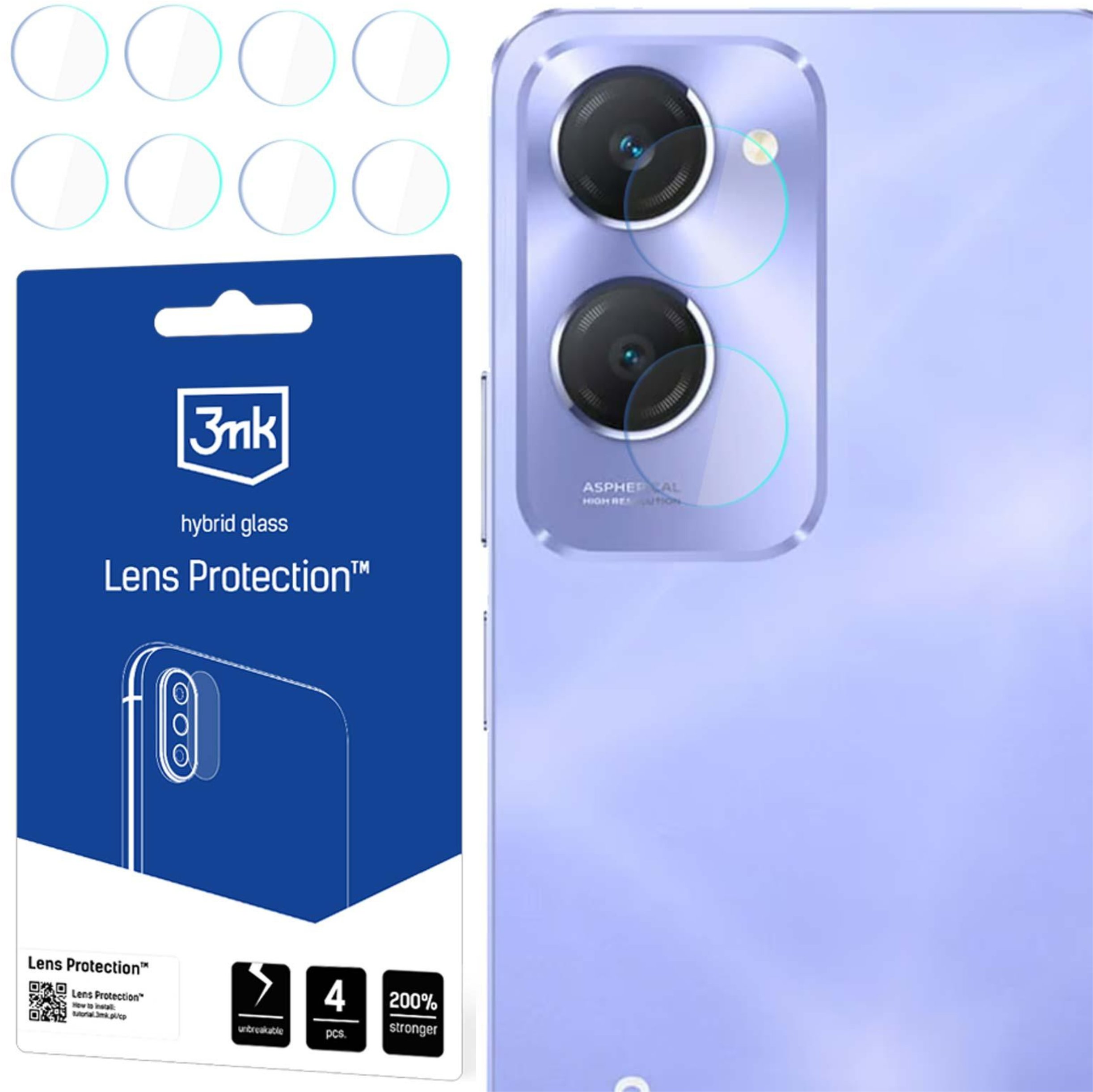 VIVO Y28S / VIVO Y28E / VIVO T3 LITE 5G - 3MK LENS PROTECTION