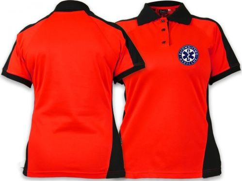 North Wind + medical Koszulka Polo FLUO damska RATOWNICTWO MEDYCZNE niebieskie logo