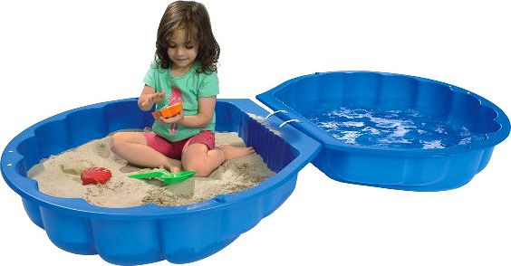 Big Piaskownica Muszla niebieska 180x87 cm (77118)