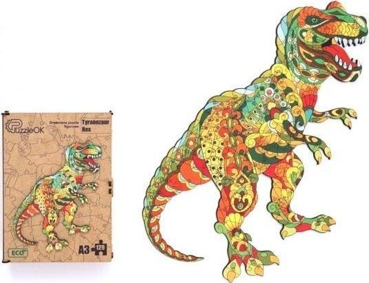 PuzzleOK Puzzle drewniane eko 129 Tyranozaur rex A3