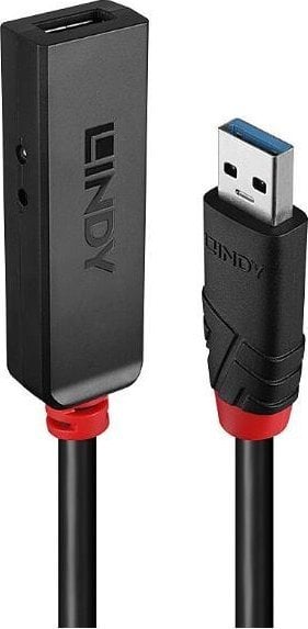 Kabel USB Lindy USB-A - USB-A 5 m Czarny (43401)