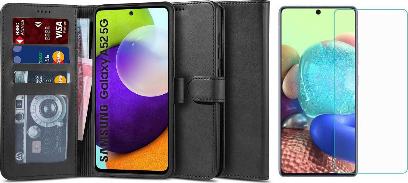 Braders Etui Wallet 2 + szkło do Samsung Galaxy A52 5G