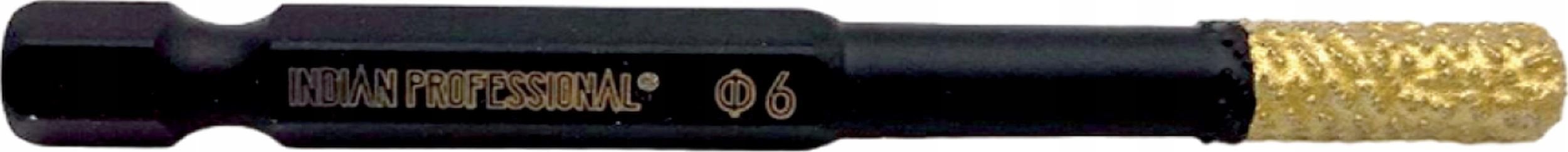 INDIAN PROFESSIONAL KORONA DIAMENTOWA HEX 6mm WIERCENIE NA SUCHO /INDIAN PROFESSIONAL