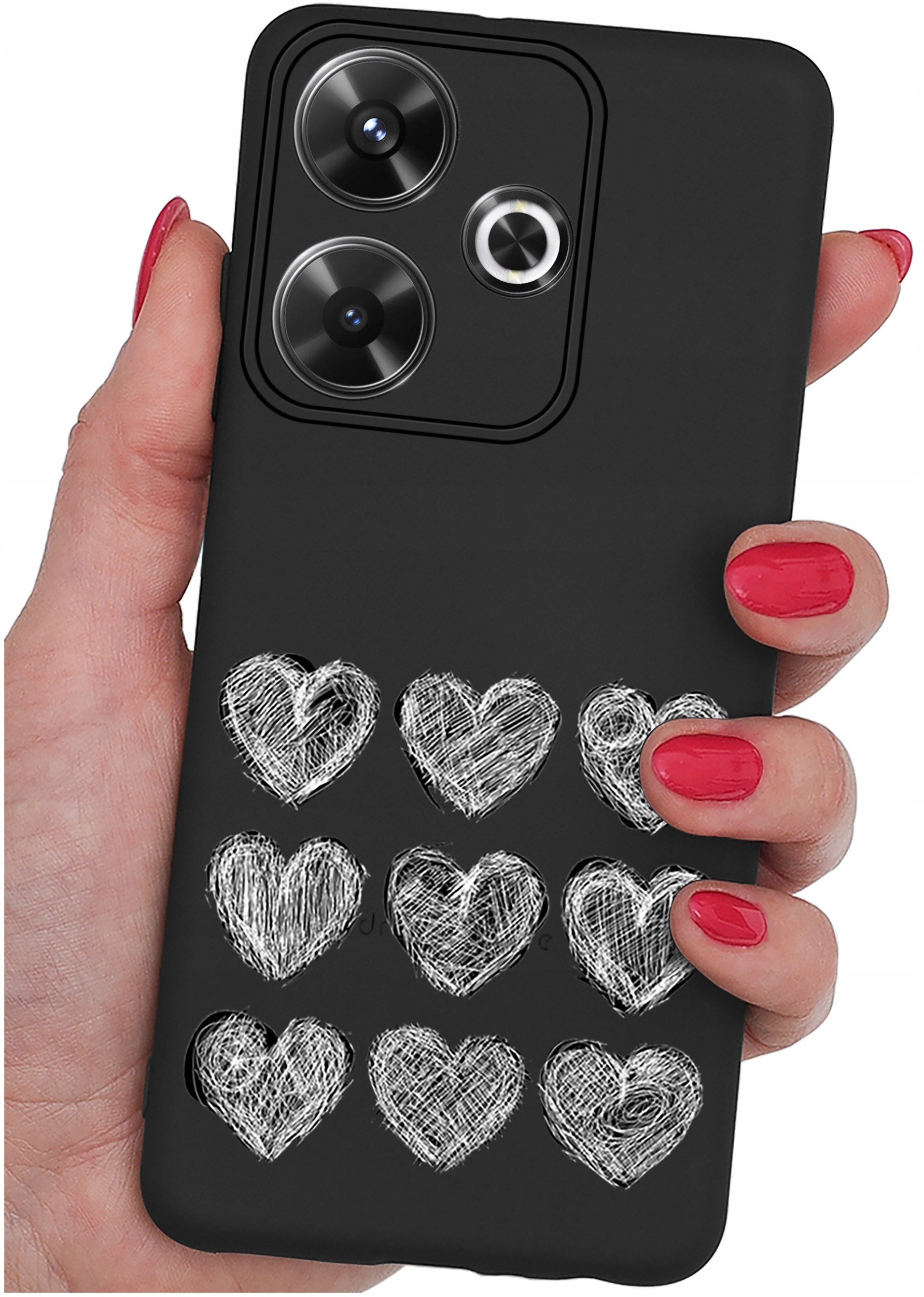 Etui do Xiaomi Redmi 13 4G WZORY |SILIKONOWE MATT CASE + SZKŁO 9H