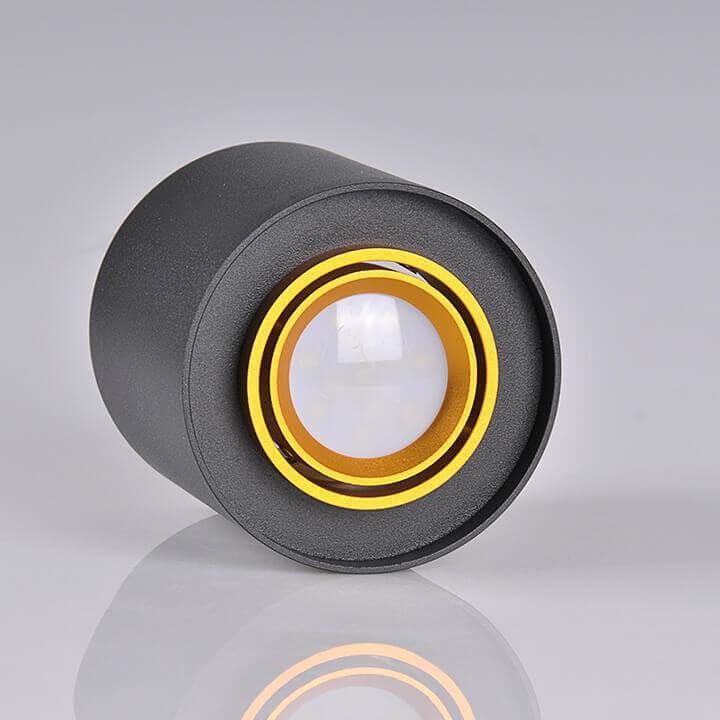 Lampa sufitowa Polux Downlight natynkowy EGER 313973 Polux tuba regulowana czarna złota