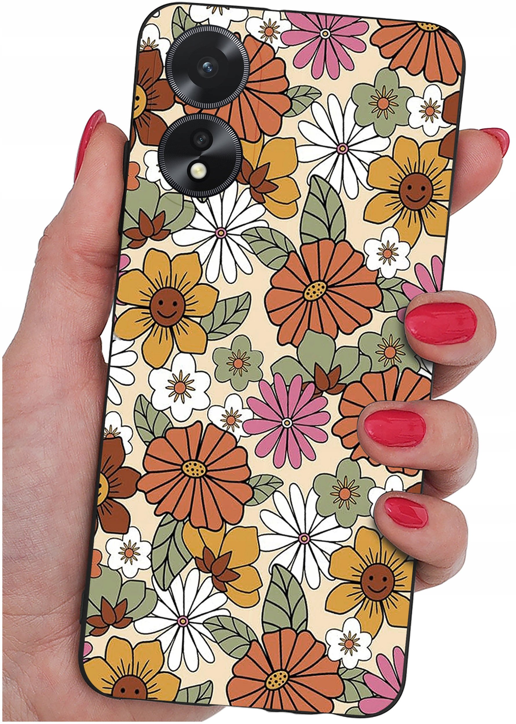 krainaGSM ETUI do Oppo A38 4G WZORY SILIKONOWE MATT CASE + SZKŁO 9H