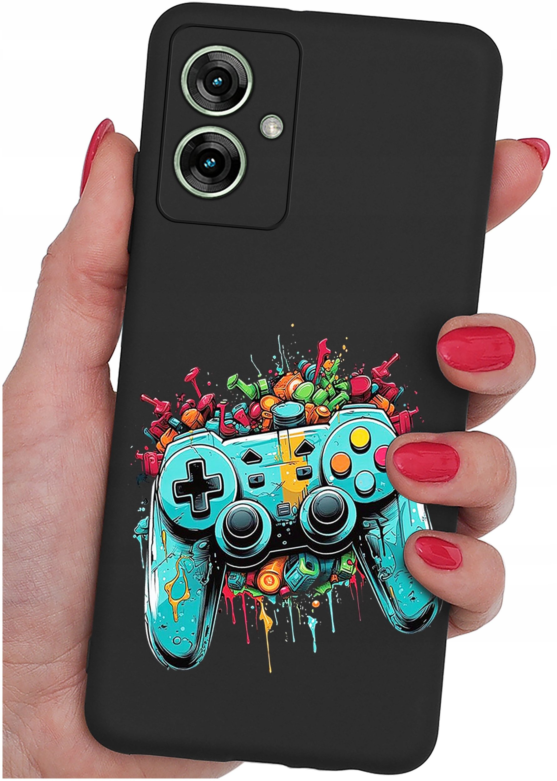 Etui do Motorola Moto G55 5G WZORY |SILIKONOWE MATT CASE + SZKŁO 9H