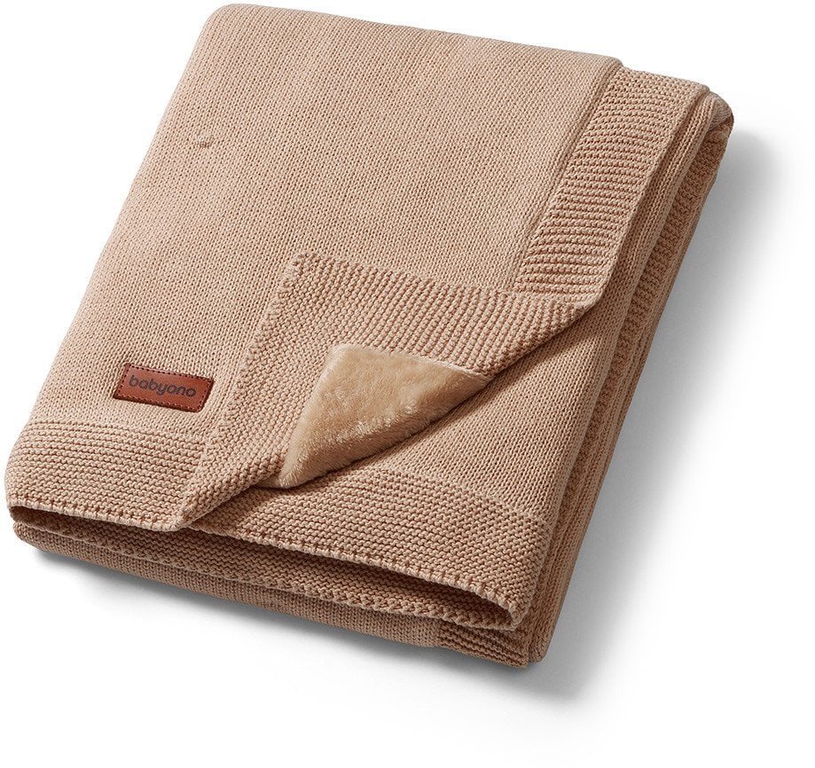 PurePower BABY ONO 1671/03 Kocyk bawełniany z podszyciem ciemny beż