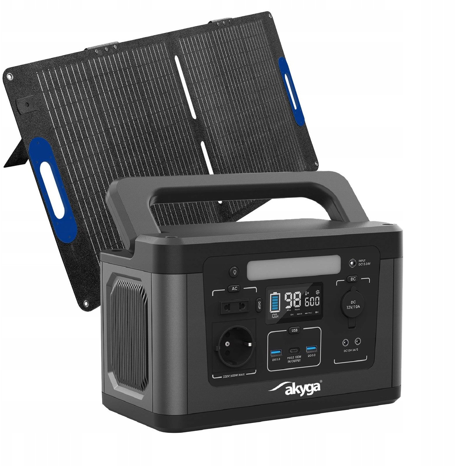 Przenośna stacja zasilania 600W / 461Wh Akyga AK-PS-04 CEE 7/3 + USB-C PD