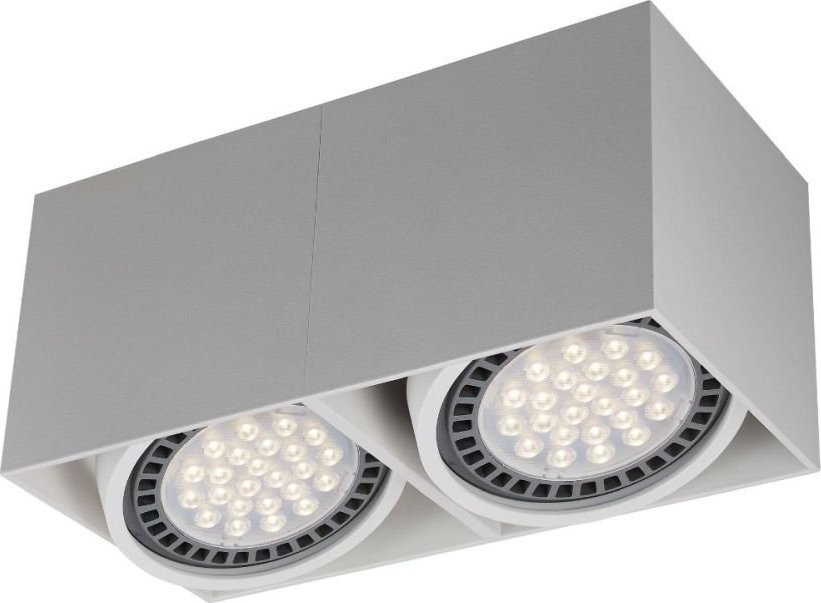 Lampa sufitowa Zumaline Zuma Line Box 2 ACGU10-116-N spot lampa sufitowa 2x15W GU10 szary