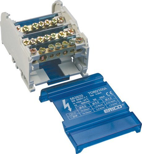ERICO Blok dystrybucyjny czteropolowy TD 80/100AL
