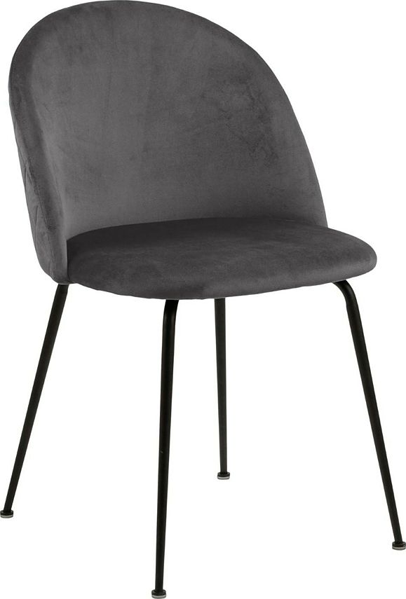Elior Welurowe krzesło szare - Evenne