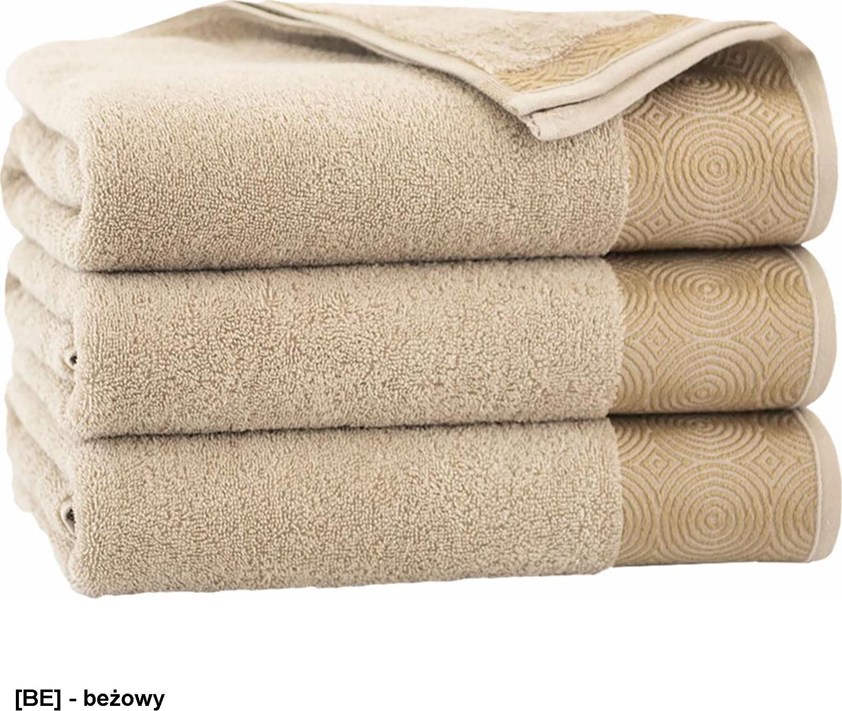 Zwoltex T-ELIPSE70X140 - Ręcznik ELIPSE miękki puszysty wytrzymały znakomicie chłonie wodę 100% bawełna egipska 420 g/m2 Standard OEKO-TEX - beżowy