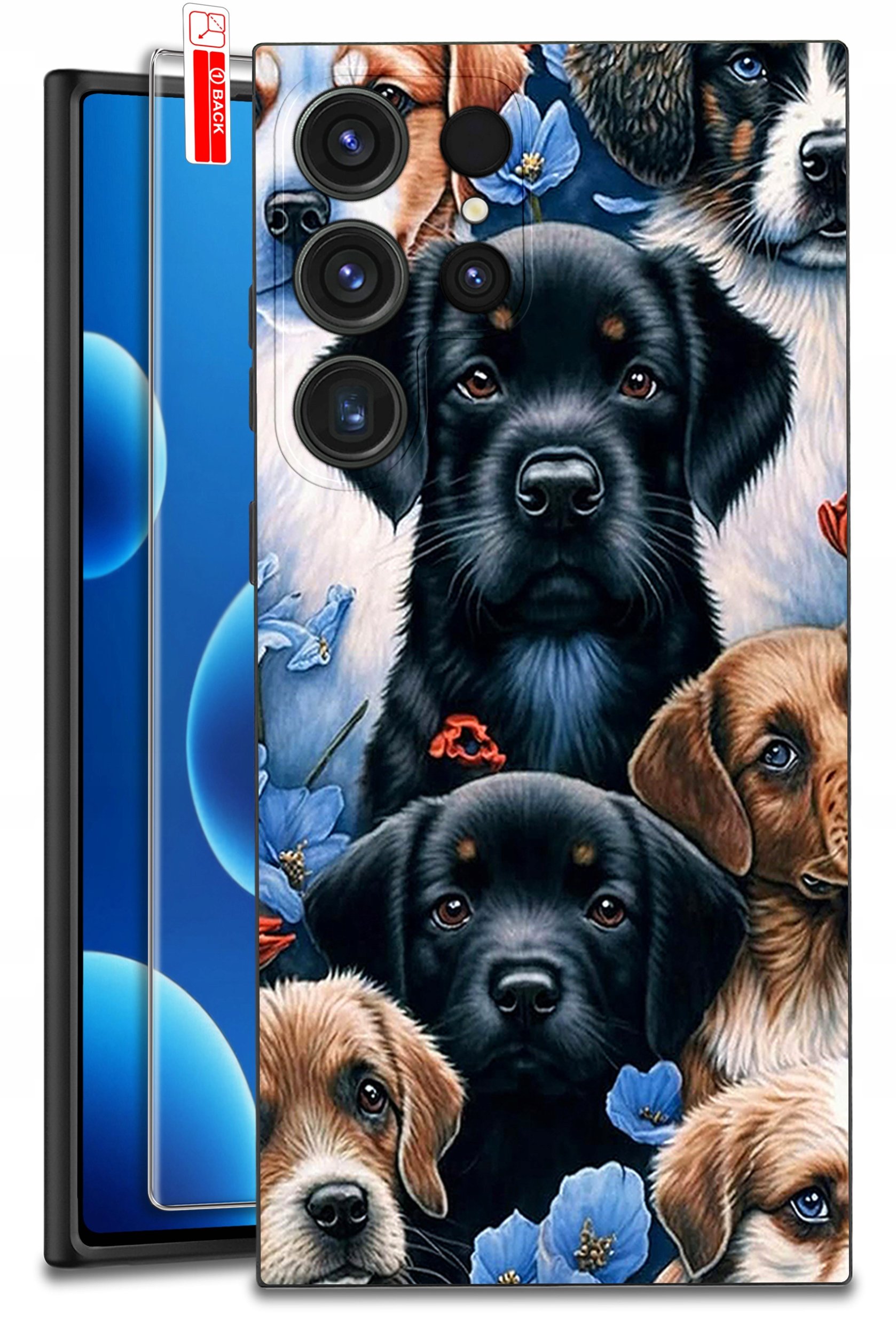 ETUI do Samsung Galaxy S25 Ultra WZORY | SILIKONOWE MATT CASE + SZKŁO 9H