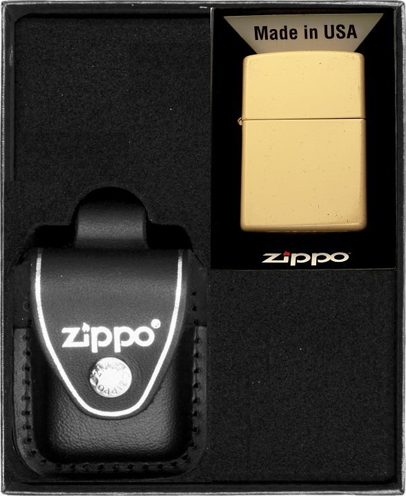 Zestaw ZIPPO Zapalniczka FLAT SAND Prezentowy No3