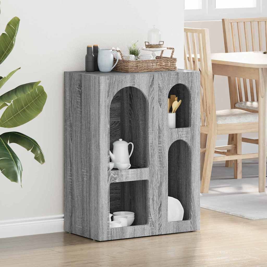 vidaXL Bufet Szary Sonoma, 59 x 35 x 80.5 cm, Materiał z drewna kompozytowego
