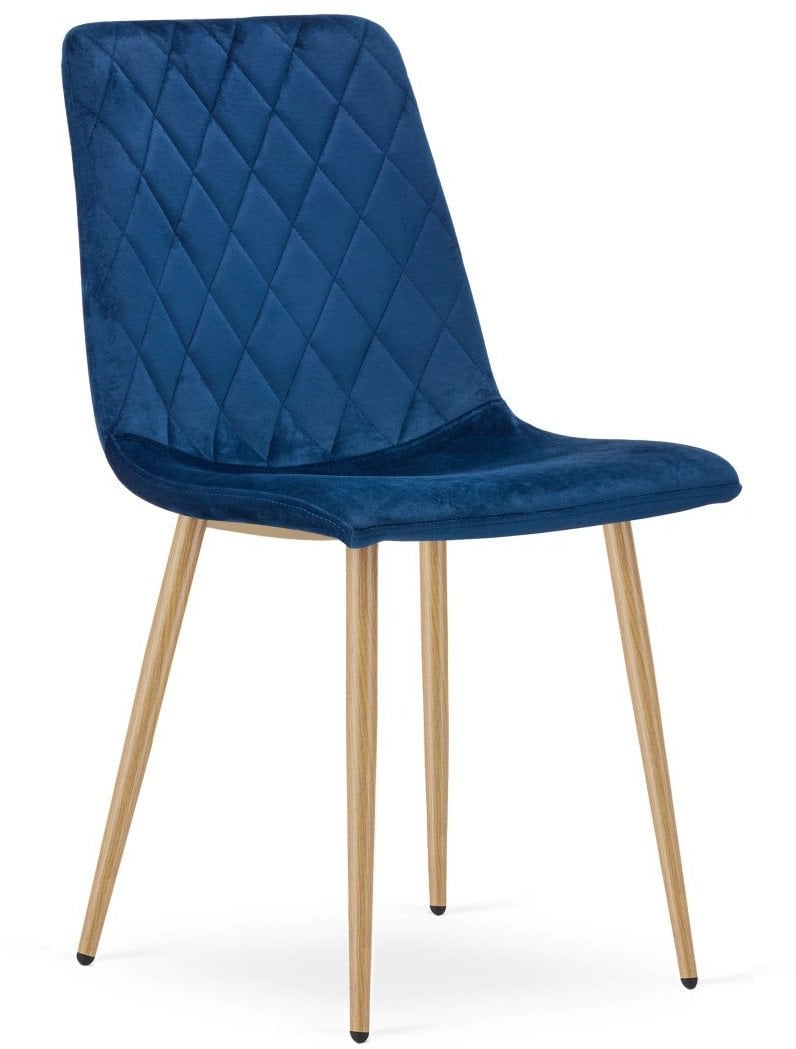 Krzesło TURIN - granat aksamit / nogi kolor drewna x 1