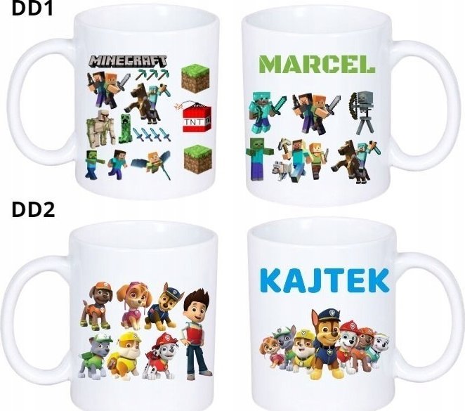 PrzydaSie Kubek Dla Dziecka Z Nadrukiem Imię Prezent Upominek Różne Wzory