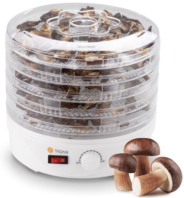 Suszarka spożywcza 250 W do grzybów z 5 poziomową regulacją temperatury