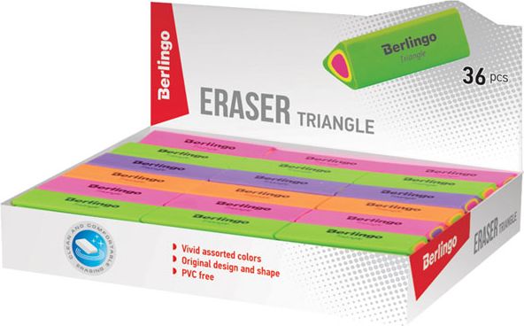 Berlingo Gumka do gumowania termoplastyczna color 36szt. Triangle