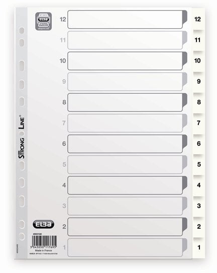 Hamelin Registre bantex 12-1 pp a4 grå