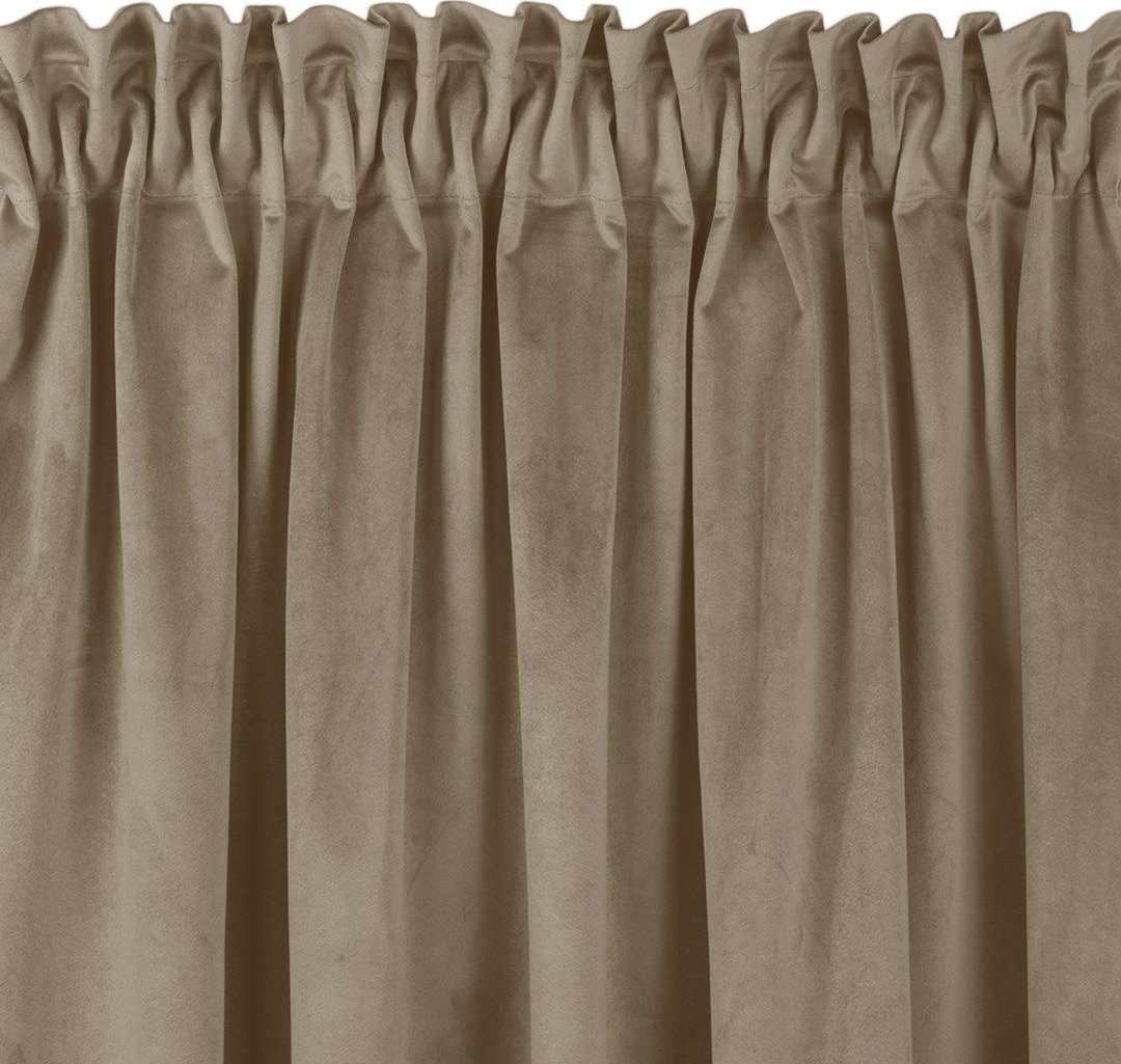 Homede Homede Zasłona VILA velvetowa na taśmie smok 530x175 beżowa wzór 5