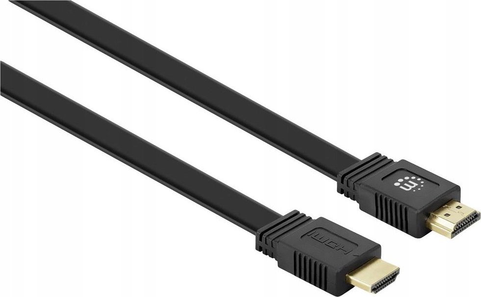 Manhattan MANHATTAN flaches HDMI-Kabel mit Ethernet-Kanal 4K@60HZ 0,5m