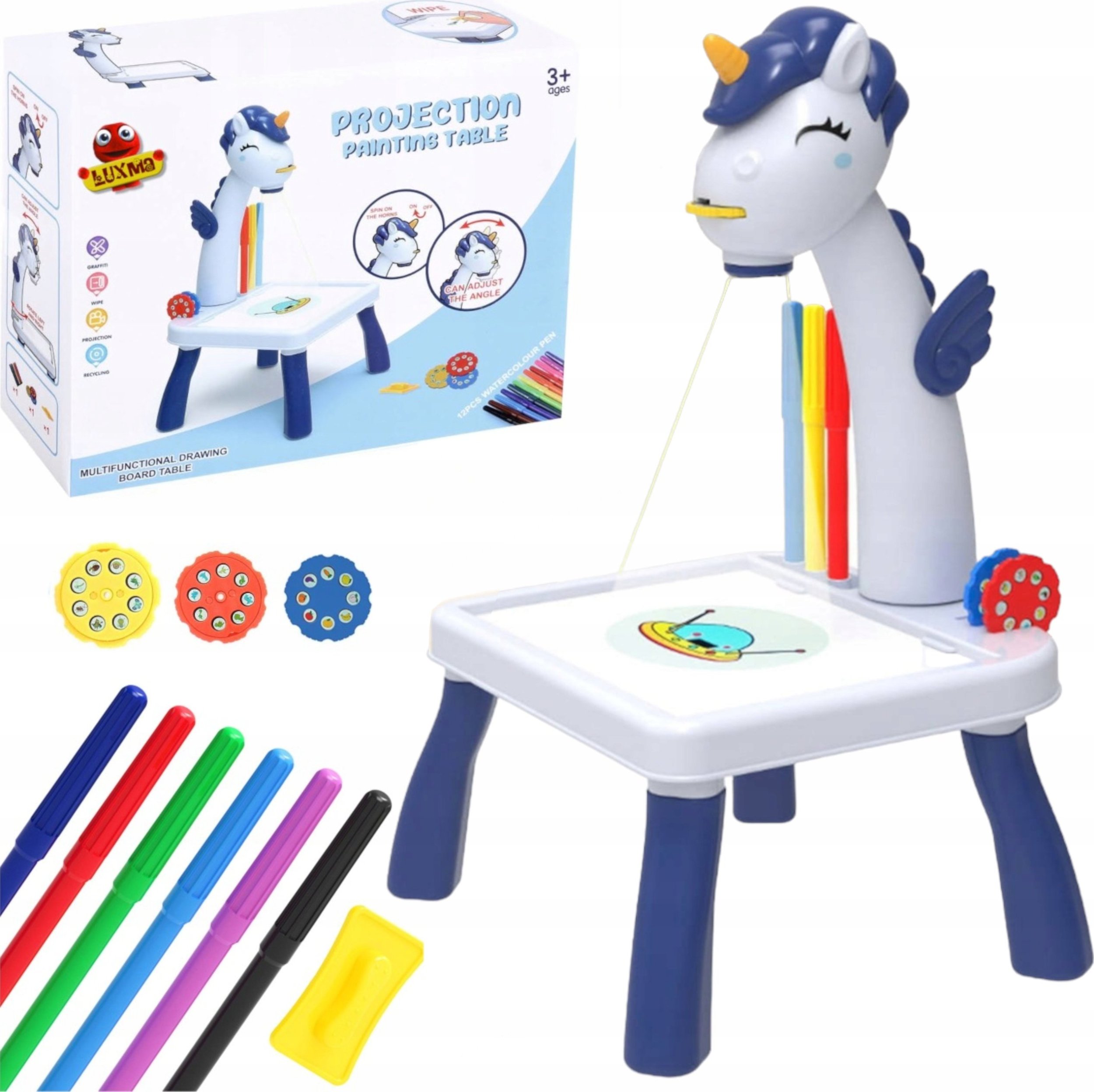 Projektor do rysowania stolik jednorożec 2200-8N