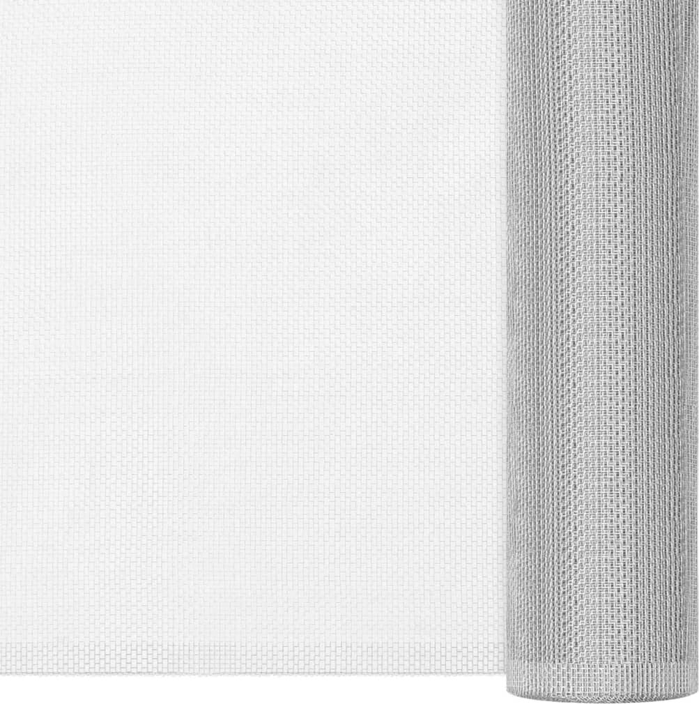 vidaXL Siatka aluminiowa, 60 x 500 cm, srebrna