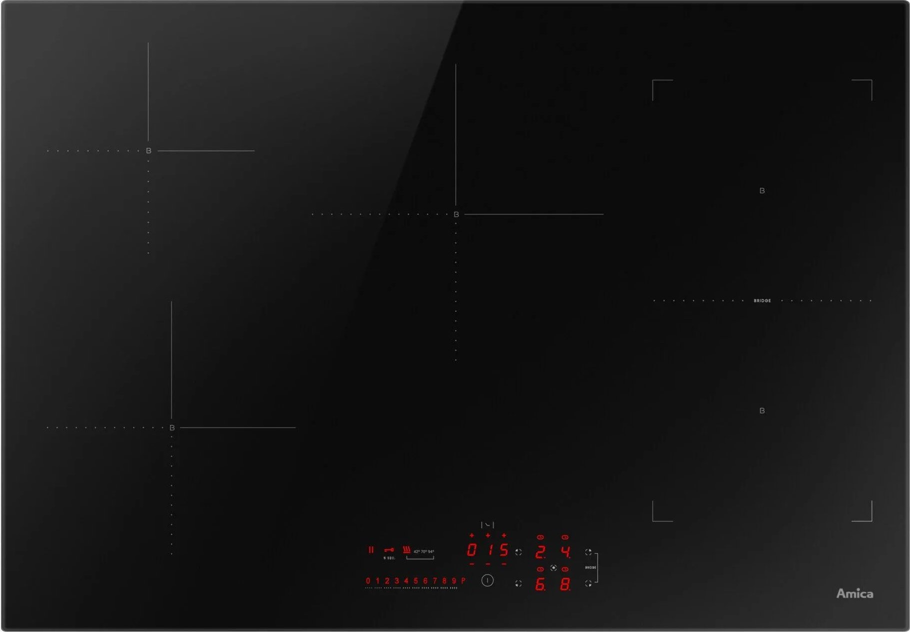 Płyta grzewcza Amica AMICA PŁYTA INDUKCYJNA PI7553PHTSU 2.0 77CM