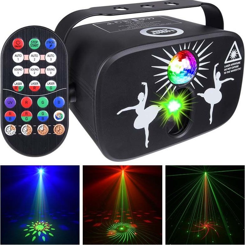 Lampa studyjna LIGHT4ME LIGHT4ME PARTY LIGHT 3 efekt LED oświetlenie disco laser kula +pilot