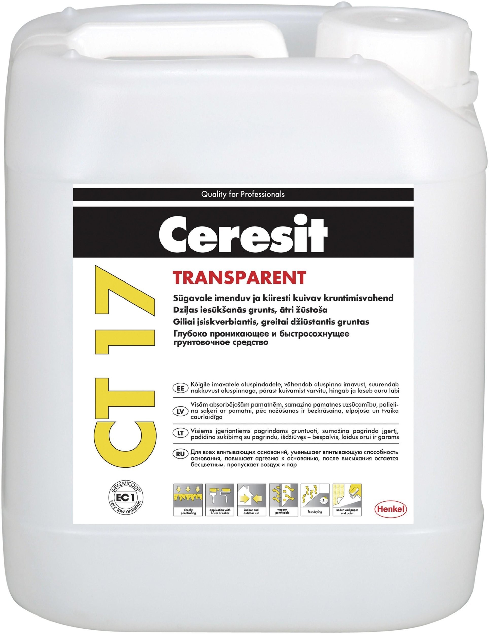 CERESIT CT 17 TRANSPARENT 5L BALTI