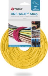 Velcro Taśma VELCRO One Wrap 20 mm x 330 mm, 100 sztuk, żółta