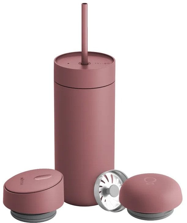 Fellow - Carter Move Mug 3 w 1 - Kubek termiczny + 3 nakrętki - Pudrowy różowy 473 ml