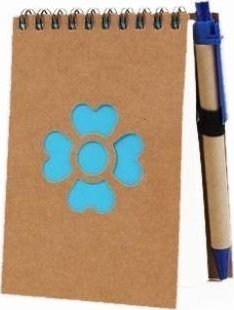 Blok spirala Eco Flower z długopisem