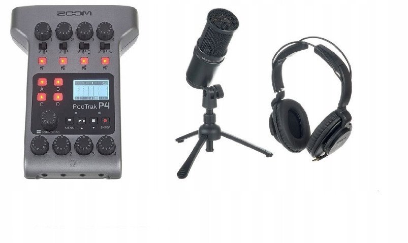 Zoom PodTrak P4 Zestaw do Nagrywania Podcastów Nowy
