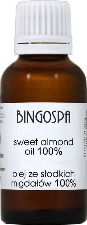 BingoSpa PO OPALANIU Olej ze słodkich migdałów 100% BingoSpa 30ml