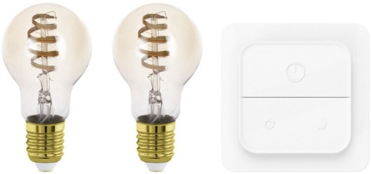 EGLO CONNECT-Z E27 Filament Smart Bulbs - 2-pack with Switch