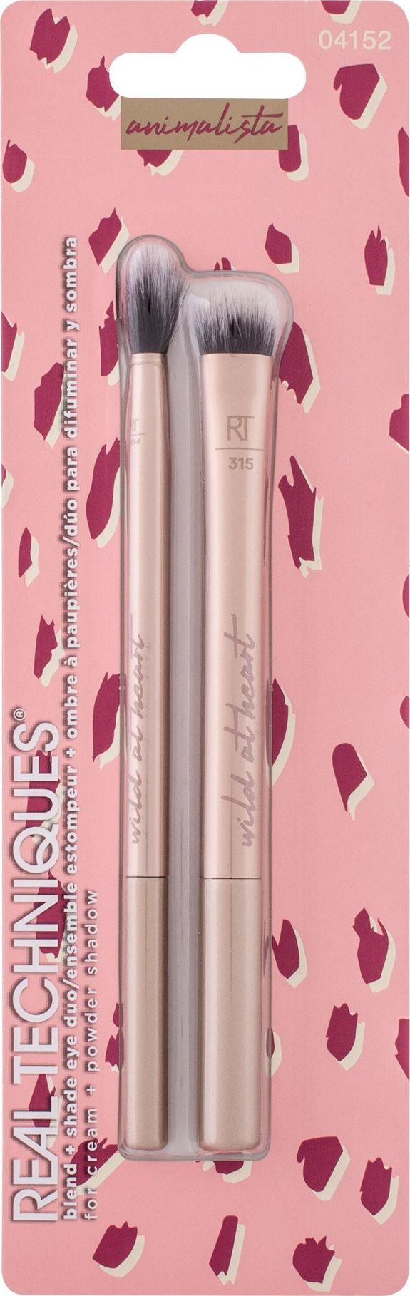 Real Techniques Real Techniques Animalista Blend Shade Eye Duo Pędzel do makijażu 1szt zestaw upominkowy