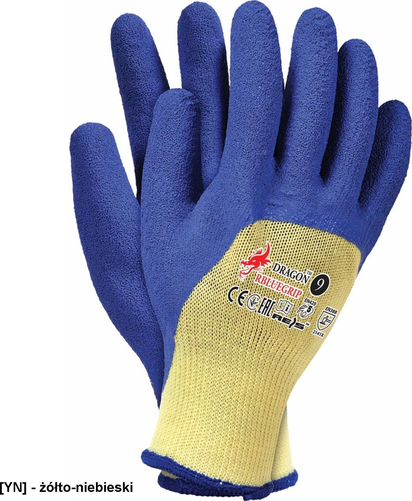 R.E.I.S. RBLUEGRIP - rękawice ochronne 10