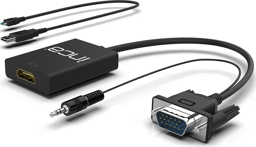 Adapter AV Inca INCA Adapter IVTH-02 VGA + USB-A + Audio > HDMI, 0.2m retail