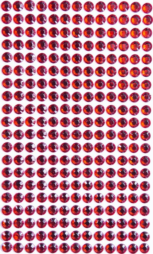 Dalprint Kryształki samoprzylepne DPCRAFT 6mm, 260 szt. - red Dalprint