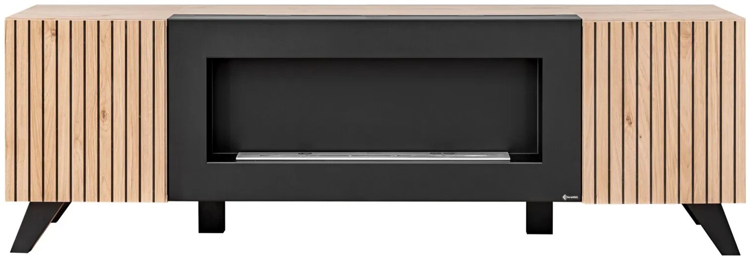 ASM Meble Stolik RTV LIAM 160 hickory jackson z biokominkiem