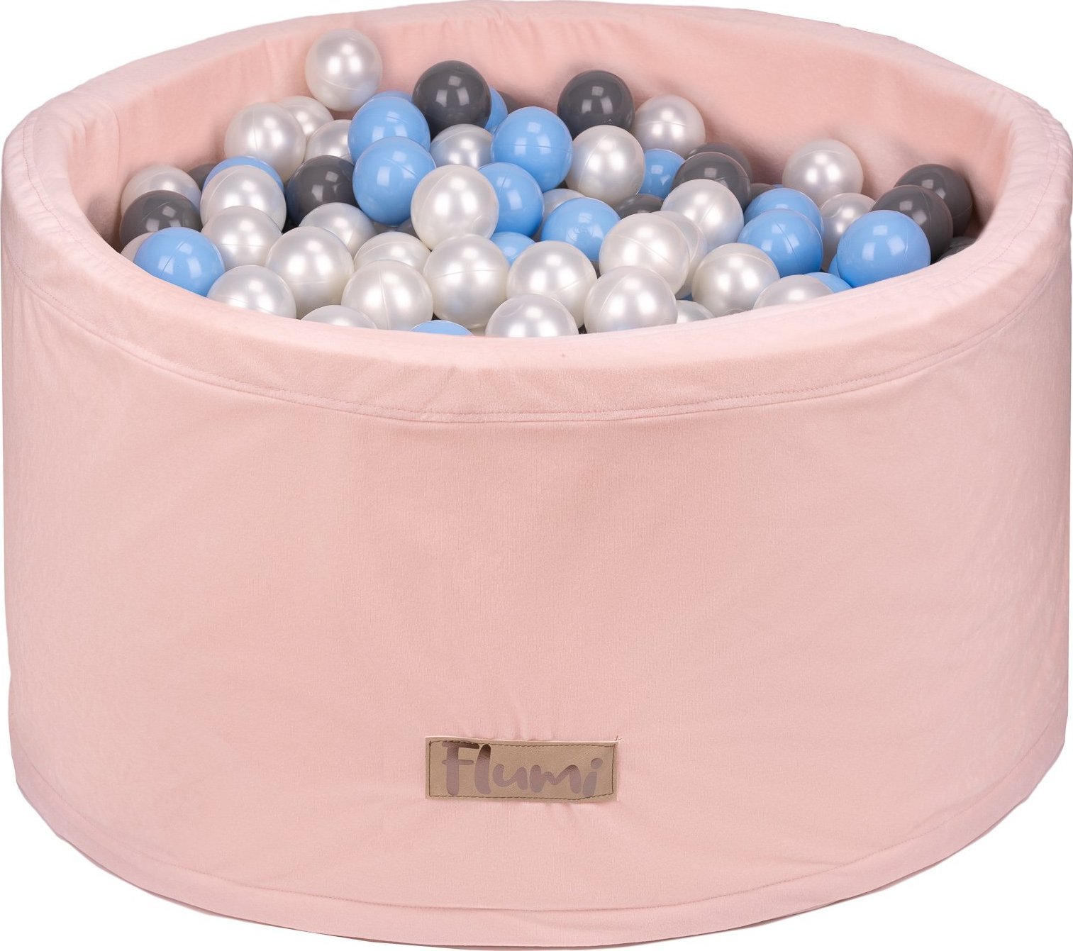 Blomster Suchy basen PUDROWY RÓŻ + PIŁKI BABYBLUE-SZARE-PERŁOWE