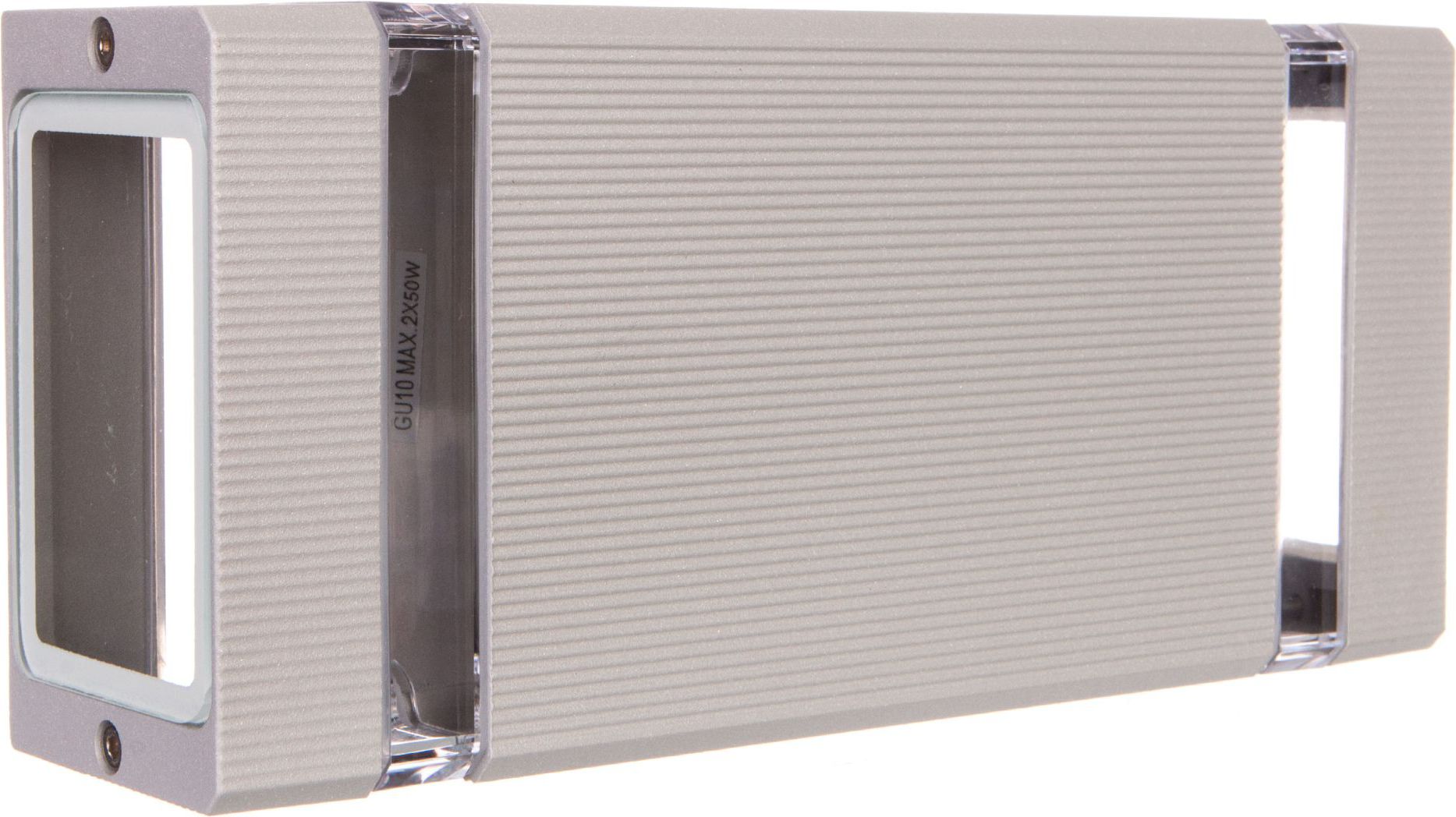 Kinkiet GTV Oprawa ścienna dwukierunkowa NESSA GU10 max. 50W IP54 AC 220-240V 50/60Hz szara (LD-NESSAGU10D-80)