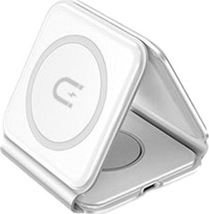 Ładowarka Dudao 3w1 Ładowarka indukcyjna bezprzewodowa dla 3 urządzeń jednocześnie 15W biała 3w1 Ładowarka indukcyjna bezprzewodowa dla 3 urządzeń jed