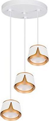 Kinkiet Heckermann Oprawa wisząca x3 GX53 biało-złota okrąg (IK259W)