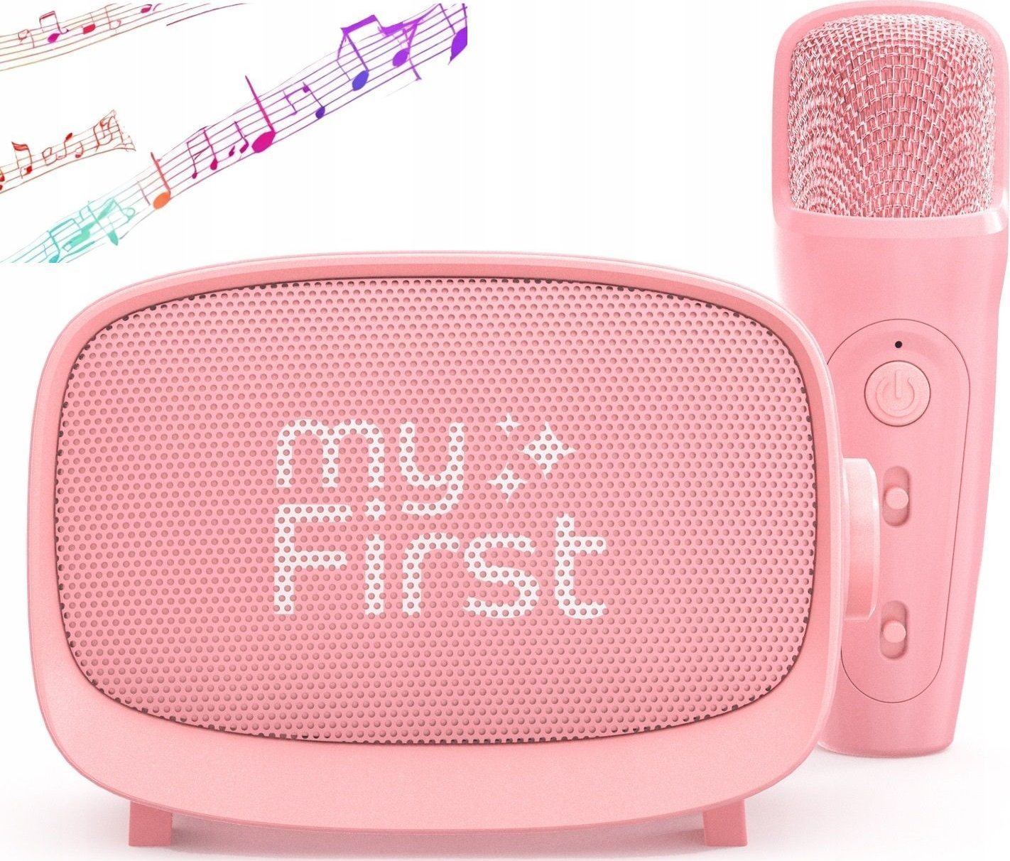 Głośnik Mikrofon Zestaw 2w1 Karaoke Na Bluetooth Aux Microsd Dla Dziecka / Myfirst Voice 2/ Różowy