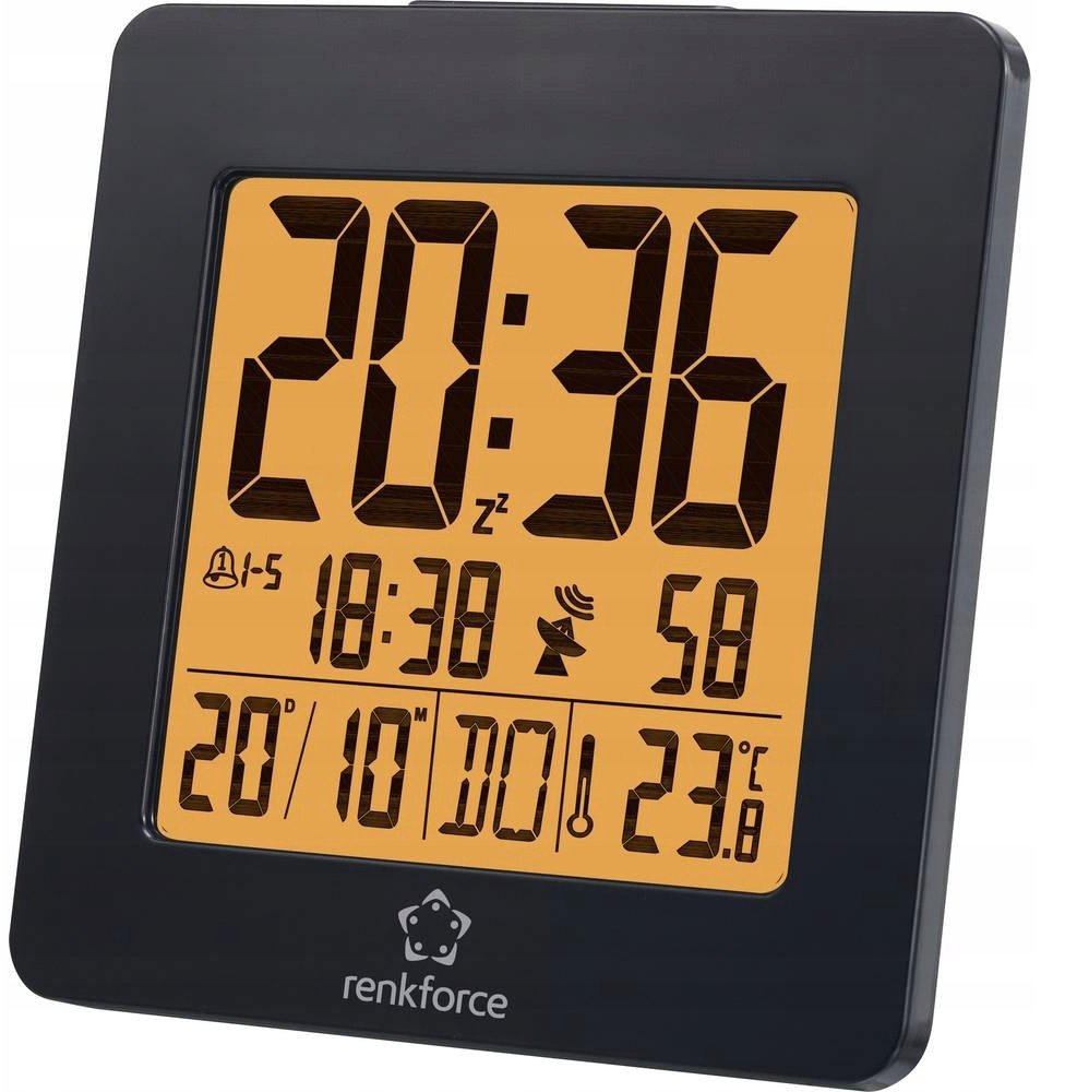 renkforce Funk Wecker 4161c12 Schwarz Alarmzeiten 2 (1383425)