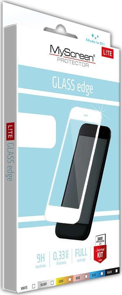 MyScreen Protector Apple iPhone 6/6S - Szkło hartowane na lekko zaokrąglone ekrany DIAMOND GLASS LITE edge FULL GLUE